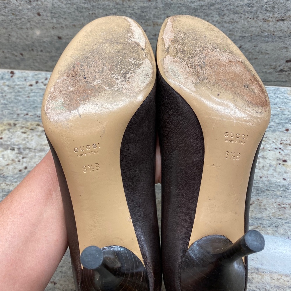Gucci brown pumps 2.5”heels - Picture 6 of 7